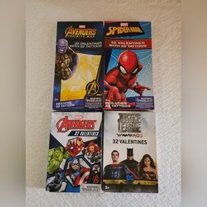 Vintage Paper Marvel/DC Valentines Holiday Cards Kids School Gift Exchange